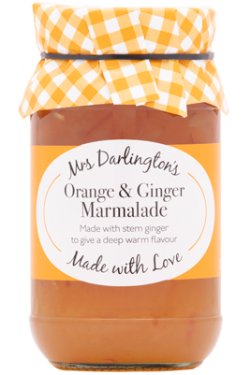 Mrs Darlingtons - Medium Cut Orange Marmalade mit Ingwer 340g